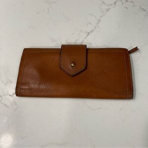 Madewell The Post Wallet in English Saddle Leather